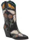 DOLCE VITA LELOU WOMENS LEATHER STACKED HEEL COWBOY, WESTERN BOOTS