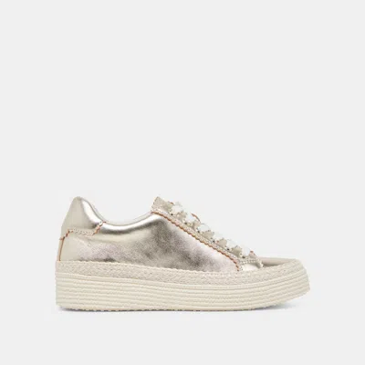 Dolce Vita Lennix Sneakers Light Gold Metallic Leather