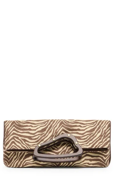 Dolce Vita Lesley Clutch In Zebra Raffia