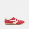 Dolce Vita Limit Sneakers Crimson Nylon In Red