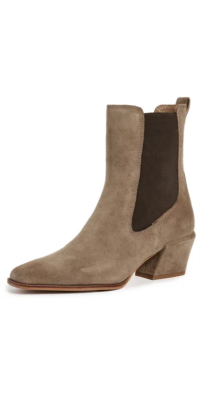 Dolce Vita Lino Booties Taupe Suede In Brown