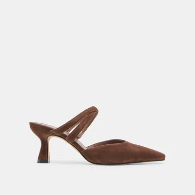 Dolce Vita Linore Heels Dk Brown Suede