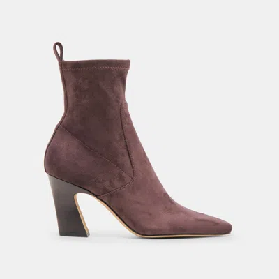 Dolce Vita Linzey Booties Cedar Stella Suede In Brown