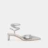 Dolce Vita Loklyn Stud Heels Silver Crinkle Patent