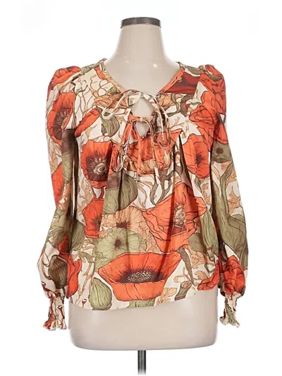 Pre-owned Dolce Vita Long Sleeve Blouse In Orange