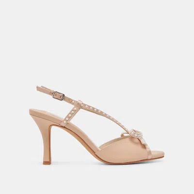 Dolce Vita Lonny Pearl Heels Blush Satin In Pink