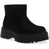 Dolce Vita Lonny Womens Faux Fur Faux Suede Ankle Boots In Black