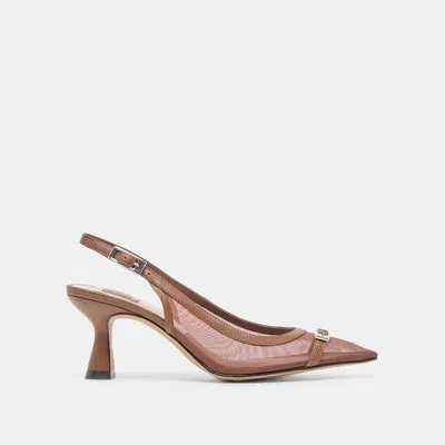 Dolce Vita Lorine Heels Espresso Mesh In Brown