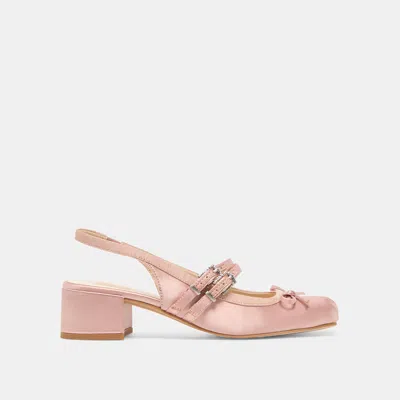 Dolce Vita Loris Heels Blush Satin In Pink