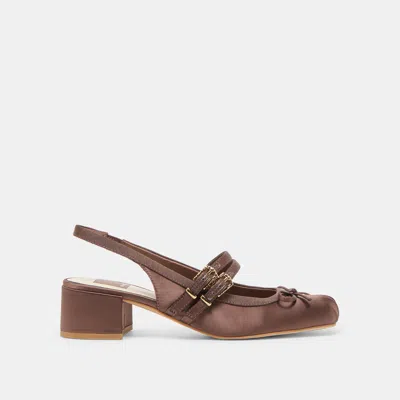Dolce Vita Loris Heels Mahogany Satin In Brown