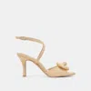 Dolce Vita Lorisa Heels Natural Woven Raffia In Nude
