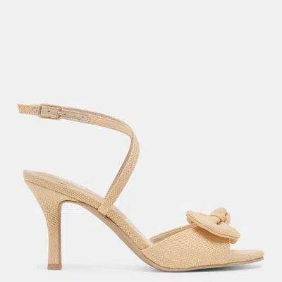 Dolce Vita Lorisa Heels Natural Woven Raffia In Multi