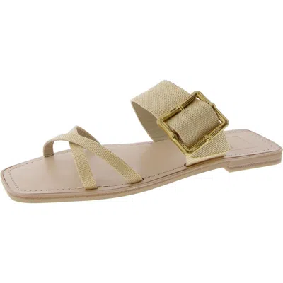 Dolce Vita Lowyn Womens Leather Slip On Slide Sandals In Multi