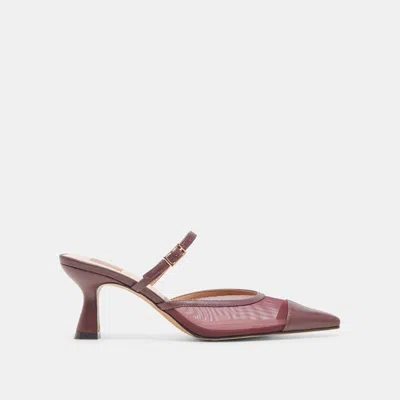 Dolce Vita Loyd Heels Burgundy Mesh
