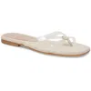 Dolce Vita Lucca Womens Laceless Vinyl Thong Sandals In Crystal Vinyl