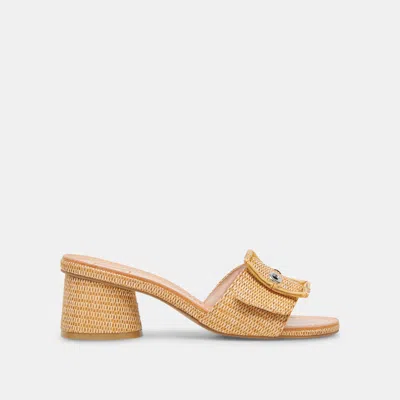 Dolce Vita Lucey Heels Warm Natural Raffia