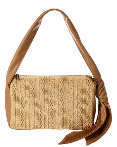 Dolce Vita Lucie-r Raffia Shoulder Bag In Brown