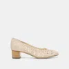 Dolce Vita Lula Heels Ivory Multi Woven Raffia