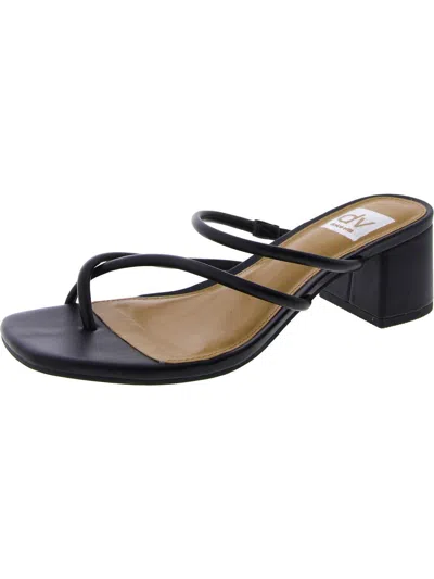 Dolce Vita Lumena Womens Faux Leather Slip On Block Heel In Black