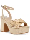 Dolce Vita Maggie Womens Braided Round Toe Platform Sandals In Beige
