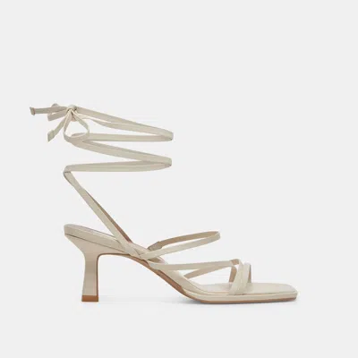 Dolce Vita Malabo Heels Ivory Leather In White