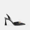 Dolce Vita Malik Heels Midnight Crinkle Patent In Black