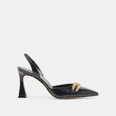 Dolce Vita Malik Heels Midnight Crinkle Patent In Black