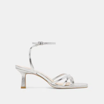 Dolce Vita Manji Heels Silver Metallic Leather