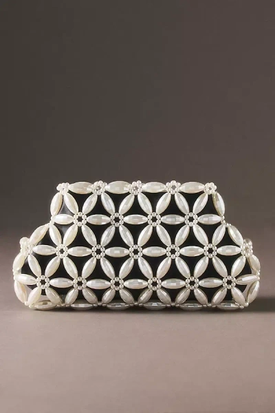 Dolce Vita Marlow Satin Pearl Clutch In Black