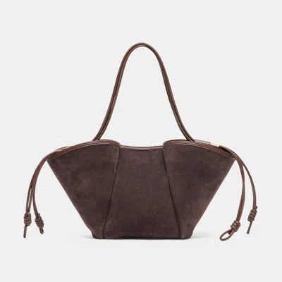 Dolce Vita Maro Tote In Chocolate Suede By