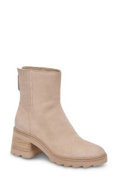 Dolce Vita Martey H2o Waterproof Bootie In Taupe Suede H2o