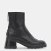 Dolce Vita Martey H2o Women 7.5 Black Leather Lug Sole Block Heel Bootie Rhs4200 In Black