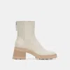 Dolce Vita Martey H2o Wide Boots Ivory Leather In Gray