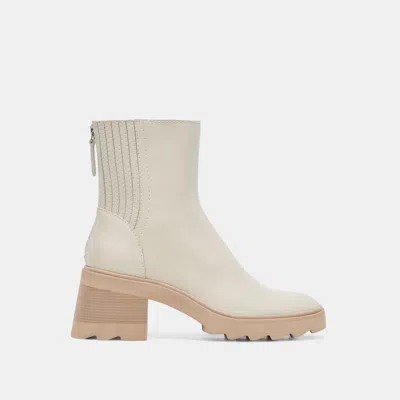 Dolce Vita Martey H2o Wide Boots Ivory Leather In Gray