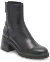 Dolce Vita Martey H2o Women 7.5 Black Leather Lug Sole Block Heel Bootie Rhs4200 In Black