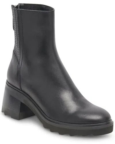 Dolce Vita Martey H2o Women 7.5 Black Leather Lug Sole Block Heel Bootie Rhs4200