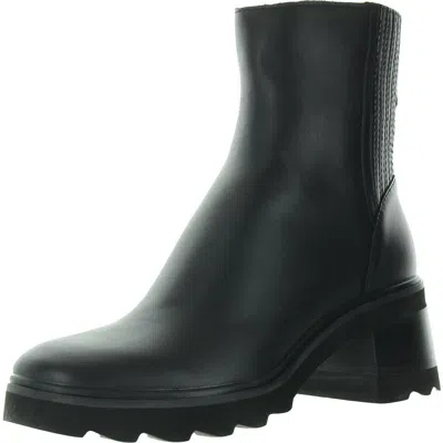 Dolce Vita Martey H2o Womens Leather Lugged Booties In Black