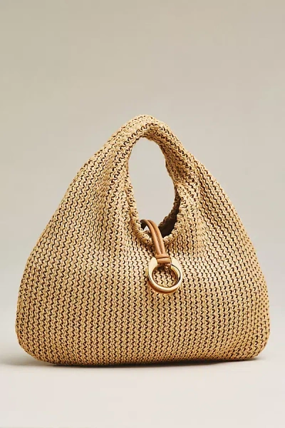 Dolce Vita Martin Raffia Slouchy Bag In Brown