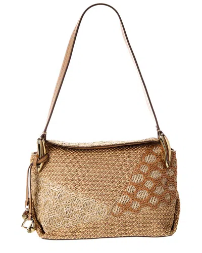 Dolce Vita Matilda Raffia Hobo Bag In Brown