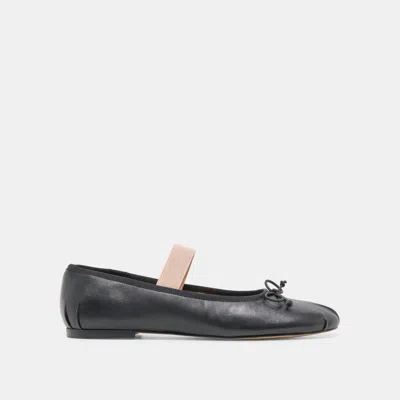 Dolce Vita Mayvis Ballet Flats In Black Leather Size 6 By