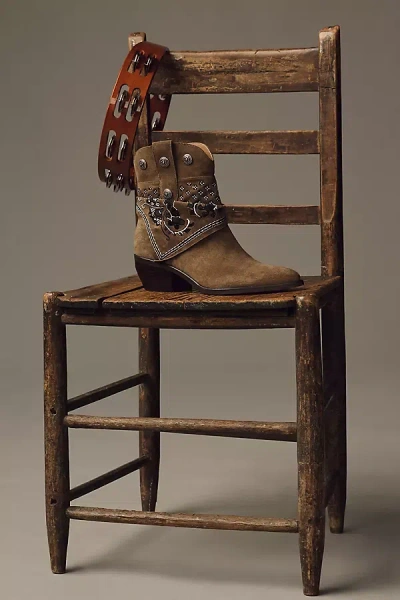Dolce Vita Mekala Bandana Western Boots In Brown
