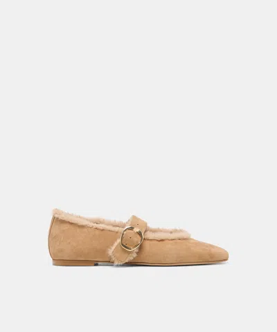 Dolce Vita Mella Plush Ballet Flats In Light Brown Suede Size 5.5 By