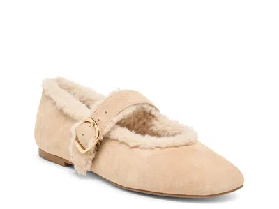 Dolce Vita Mella Plush Mary Jane Flat In Neutral