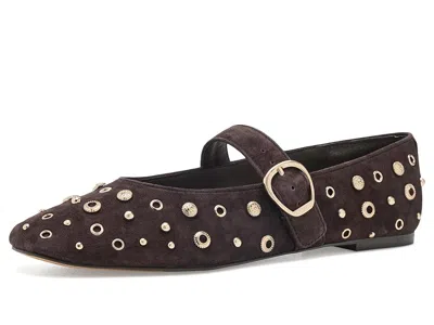 Dolce Vita Mella Stud Women's Flat Shoes Java: 7 M, Suede In Brown