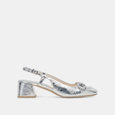 Dolce Vita Melli Heels Silver Distressed Leather