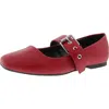 Dolce Vita Mellie Womens Cushioned Footbed Round Toe Flat Shoes In Red