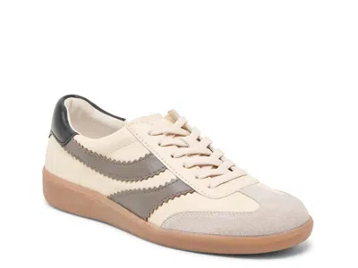 Dolce Vita Merit Sneakers White Grey Leather In Neutral