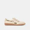 Dolce Vita Merit Sneakers White Gold Leather In Neutral