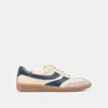 Dolce Vita Merit Sneakers White Navy Leather In Neutral