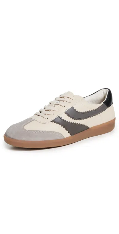 Dolce Vita Merit Sneakers White Grey Leather In Neutral
